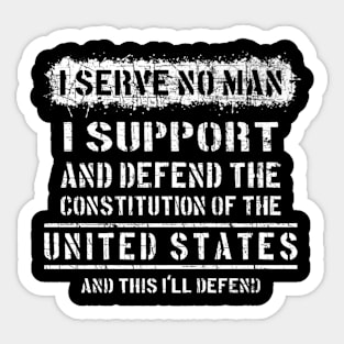 Mens Serve Constitution Of United States American Patriot Sticker